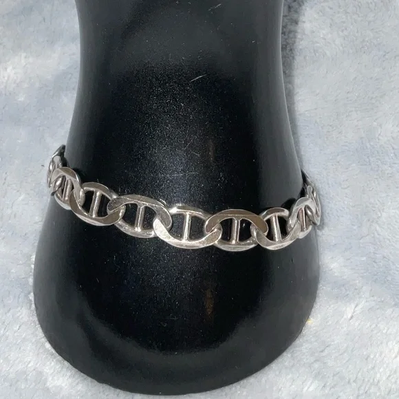 Italy 925 Mariner Link Bracelet - Picture 2 of 7